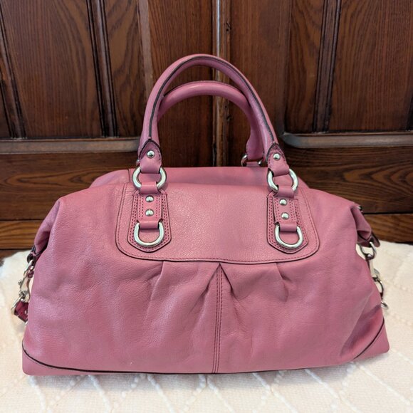 Coach Ashley Leather Satchel In Pink F15447 - Picture 3 of 12